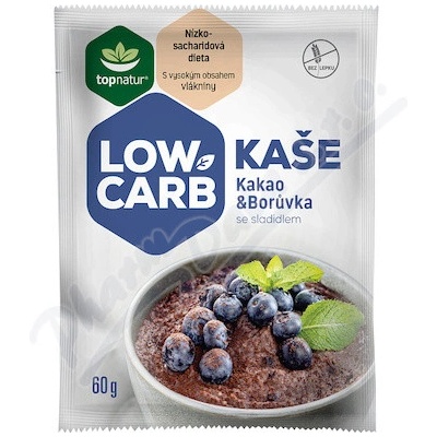 TopnaturvLOW CARB kaše kakao & borůvka 25 x 60 g