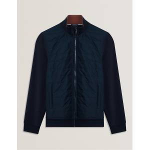 Ted Baker Яке Ted Baker Mens Long Sleeve Quilted Hybrid Jacket - Navy