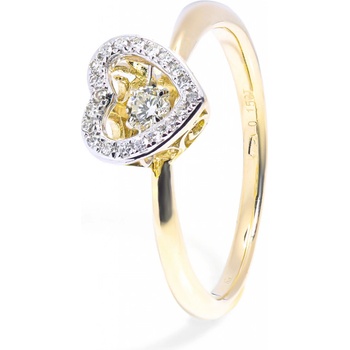 Blink-Blink Diamantový prsteň v tvare srdca 1662BDA