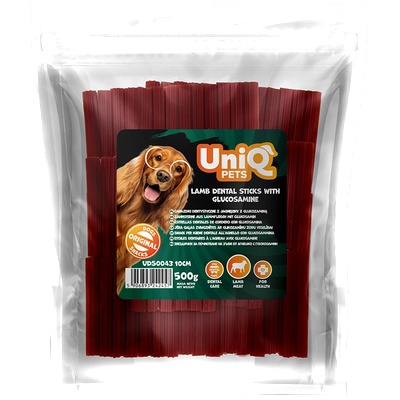 Uniq Pets Lamb Dental Sticks with Glucosamine 500g - лакомства за зъби и стави 10 cm