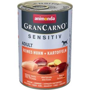 Animonda GranCarno Sensitiv Adult Dog вкус: Пиле + картофи 400g