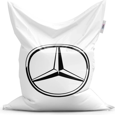 Sablio sedací vak Classic Logo 1 Bílá 150 x 100 cm
