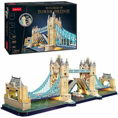 CubicFun 3D puzzle svítící Tower Bridge 222 ks