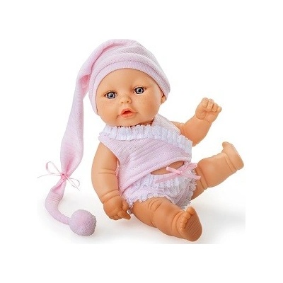 Berjuan MINI BABY s růžovou čepicí 25 cm