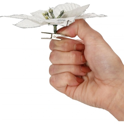 Springos Vianočná ozdoba "Poinsettia" 13x13 cm