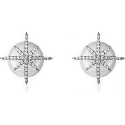 Swarovski E. 2v1 náušnice Falling Stars s perlami hviezdy see3833
