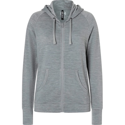 super. natural Дамско вълнено яке super. natural Women's Everyday Zip Hoodie - Cashmere Grey Melange (105-5045-0612)