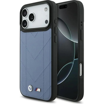 BMW M Quilted Logo MagSafe Case за iPhone 17 Pro Max - син