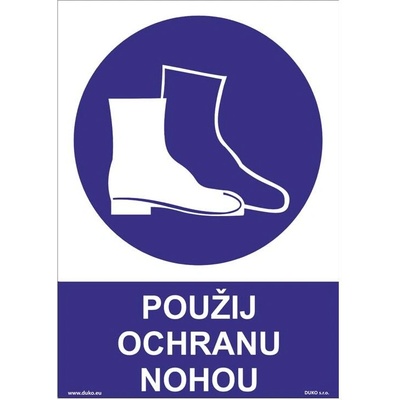 DUKO POUŽIJ OCHRANU NOHOU Formát: 210 x 297 mm, Materiál: plast 1 mm, samolepící vinylová fólie