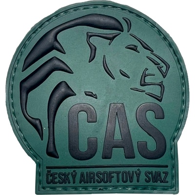 Plastové 3D patche 3D gumová nášivka Český Airsoftový Zväz - Zelená