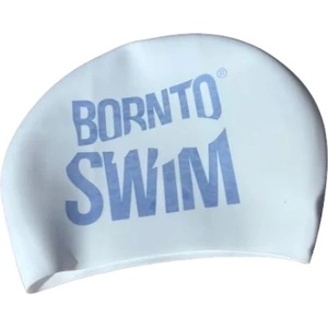 BornToSwim плувна шапка borntoswim seamless swimming cap син/бял