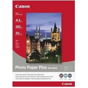 Canon Photo Paper Plus Semi-Glossy 1686B072, 260 г/м2, 10x15см, 5 бр. , сатен, полугланц, бял, фотографска хартия (1686B072)