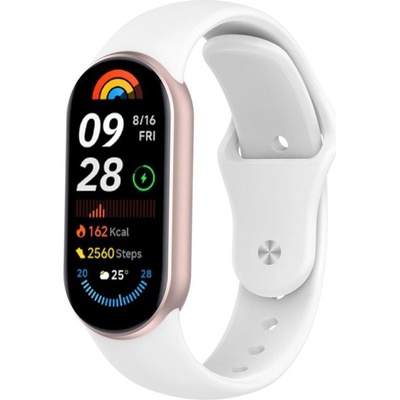 VSECHNONAMOBIL 115537 BUTTERFLY Vyměnitelný řemínek pro Xiaomi Smart Band 10 / 9 / 8 bílý