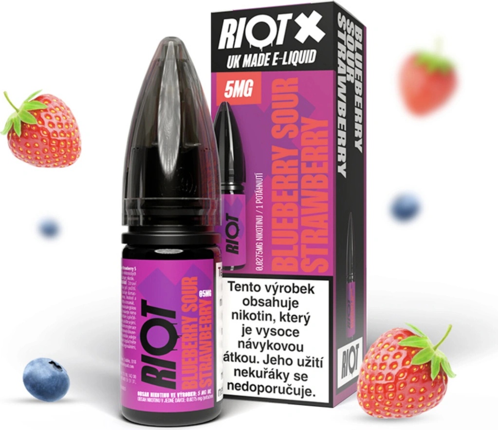 Riot X Salt Blueberry Sour Strawberry 10 ml 5 mg od 209 K - Heureka.cz Riot X Salt Blueberry Sour Strawberry 10 ml 5 mg od 209 K - Heureka.cz
