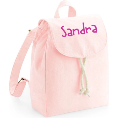 Westford Mill ruksak s menom Organic - pastel pink