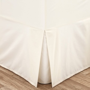Catherine Lansfield Кремаво еластично перкалово покритие на рамка на легло 135x190 cm Easy Iron Percale - Catherine Lansfield (BD/18277/W/DBVS/CR)