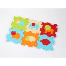 Ludi Puzzle pěnové 46,5x31,5 cm zvířátka Bílá