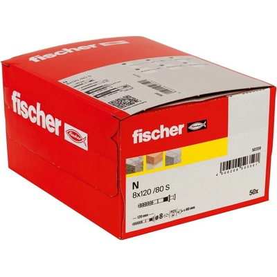Fischer N 8 x 120/80 S klincová hmoždinka 120 mm 8 mm 50359 50 ks