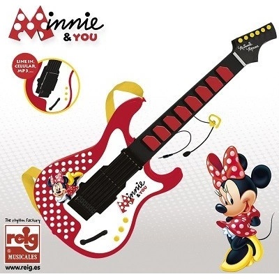 Reig Musicales Dětská elektrická kytara s mikrofonem MINNIE & YOU