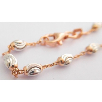 Klenoty Budín Stříbrný řetízek rhodiovaný s růžovým zlacením 030696700012