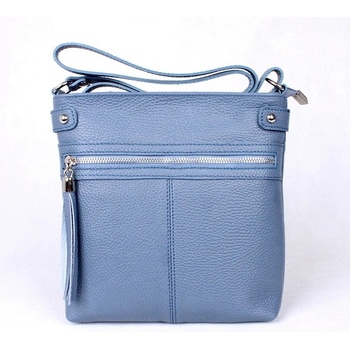 Vera Pelle malá kožená crossbody kabelka no. 60 modrá
