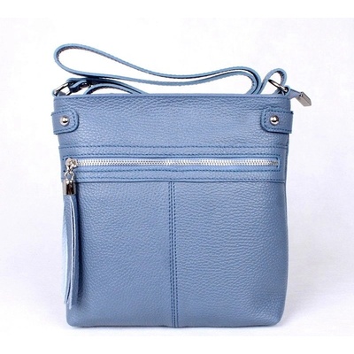 Vera Pelle malá kožená crossbody kabelka no. 60 modrá