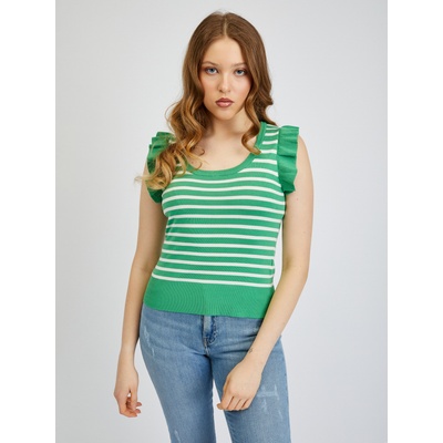 Orsay Бяло-зелена дамска тениска на райе ORSAY Orsay | Zelen | ЖЕНИ | S