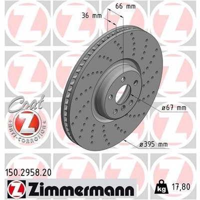 Brzdový kotúč ZIMMERMANN 150.2958.20 (150295820)