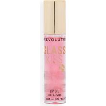 Revolution Glass Kiss trblietavý olej na pery Fairytale Peach 5,5 ml