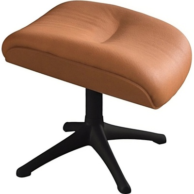 Flexlux Koňakově hnědá kožená podnožka ELEGANT 44 x 35 cm