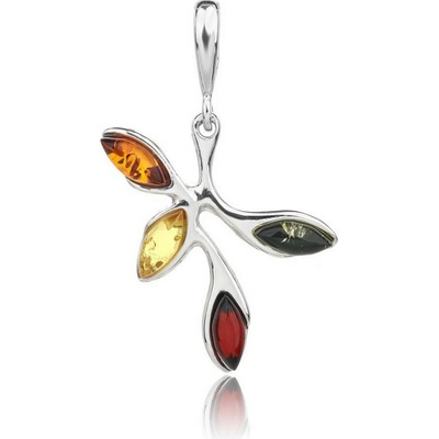 Jan Kos jewellery Stříbrný přívěsek s jantarem MHT 5826 SA00