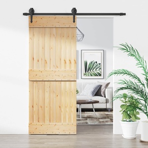 vidaXL Преплъзваща се врата Естествено и черно 85 x 210 cm (3445123)