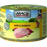 MAC's Mac’s Dog Adult, консерва за пораснали кучета, БЕЗ ЗЪРНО, с птиче и червени боровинки (мин. 70% месо), 200 гр - Германия - 938VE