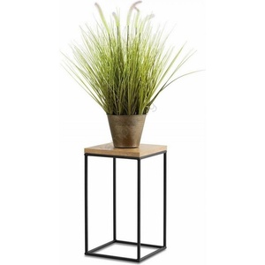 HowHomely Стойка за цветя BASICLOFT 40x24 черен/кафяв (DD0117)
