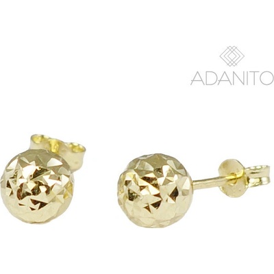 ADANITO BRN1268G zlaté náušnice pecky 6 mm 0.95 g