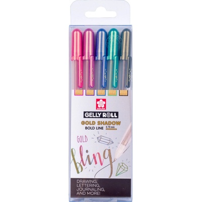 Sakura poxpgbsha5a Gelly Roll Outliner Zlatý stín sada 5 barev