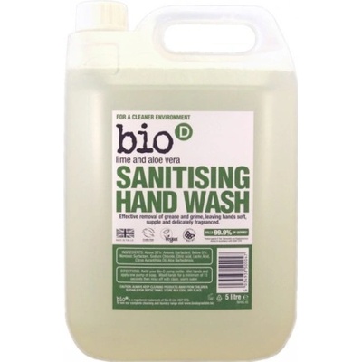 Bio-D tekuté mýdlo na ruce s dezinfekčním účinkem s vůní limetky a Aloe Vera 5 l
