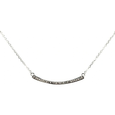 Rafity Stříbrný řetízek s pevnou ozdobou se zirkony N0013-05