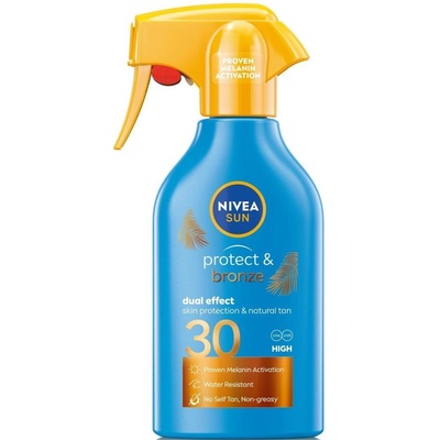 Nivea Sun Слънцезащитен спрей Protect & Bronze, SPF30, 250 ml