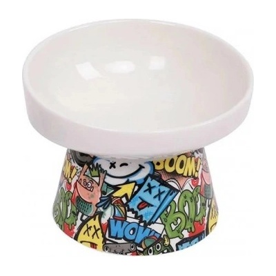 M-PETS Urbanstyle Керамична купа повдигната размер S, цветна, 10, 5 х 10, 6 х 8 см, Ø 13, 5 см - 150 мл, Белгия - 20501499