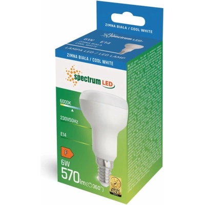 Spectrum LED žárovka R50 E14 6W 485 lm 6000K