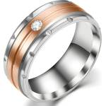 HARAHU Пръстен IN-17409 - Сребро / Злато Розово / 65mm KP17409