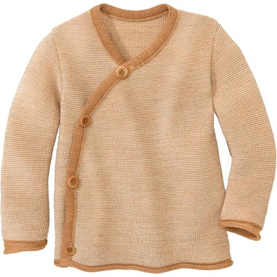 disana Детско вълнено яке disana Kid's Mélange Jacket Merino jacket - Karamell / Natur - размер 74/80 (EU) (703-2860-1512)