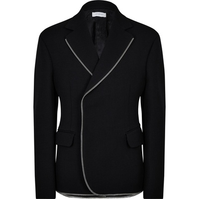 OFF WHITE Сако OFF WHITE Men's Japwool Double Breasted Wool Long Sleeve Blazer - Black