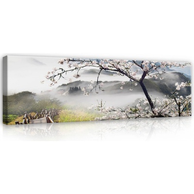 Postershop Obraz na plátně: Třešeň nad schody - 145x45 cm