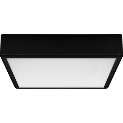 Lauri, indoor square surface mounted lamp, black plastic lamp with white plastic shade, 22W, with shade: 2100lm, without (71247)