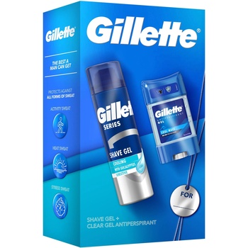 Gillette Комплект - Стик против изпотяване и Гел за бръснене, 50 + 200 ml