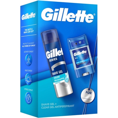 Gillette Комплект - Стик против изпотяване и Гел за бръснене, 50 + 200 ml
