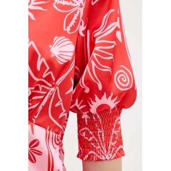 Never Fully Dressed Рокля Never Fully Dressed в червено дълга със стандартна кройка NFDDR2181 (NFDDR2181)