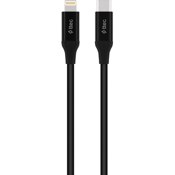 Ttec Кабел ttec - Lightning Fast Charging, USB-C/Lightning, 1.5 m, черен (8694470827650)